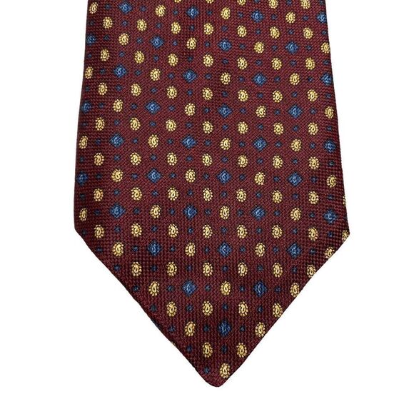 Tommy Hilfiger Tie Men's Maroon Paisley 100% Silk 56.5" x 4" USA Y2K - Picture 3 of 7